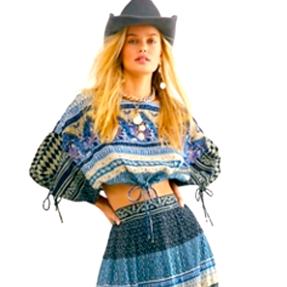 Free People, Boho shirt & skirt. NWT size M